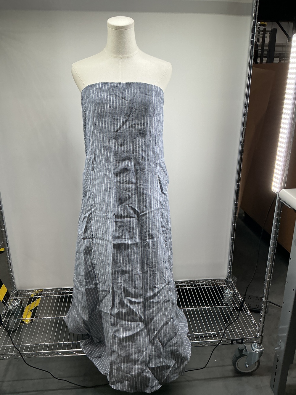 100% European Linen Strapless Maxi Dress